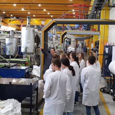 Students at the production site Zagreb